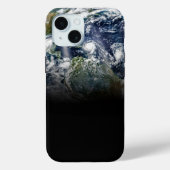 3つのハリケーンを持つ惑星の地球のモザイク画像 Case-Mate iPhoneケース (裏面)