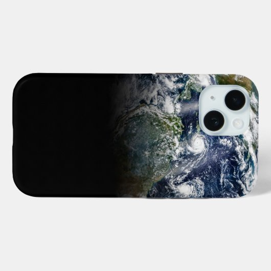 3つのハリケーンを持つ惑星の地球のモザイク画像 Case-Mate iPhoneケース (裏面 (横))