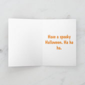 3つのハロウィーンの家フルムーンかわいい カード (内部)