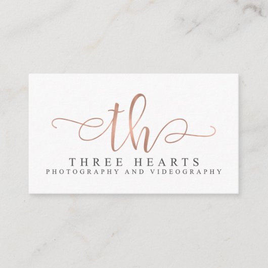 3つのハートのカスタムな名刺 名刺 (正面)