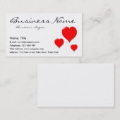 3つのハートの名刺 名刺 (正面/裏面)