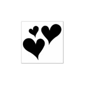 3つのハートスタイリッシュエレガントデザイン ラバースタンプ (インプリント)