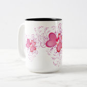 3つのハート ツートーンマグカップ (正面左)