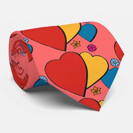 3つのハート- ネクタイ (ロール)