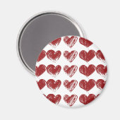 3つのハート マグネット (正面/裏面)