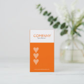 3つのハート(FF6600) 名刺 (スタンド正面)