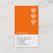 3つのハート(FF6600) 名刺 (裏面)