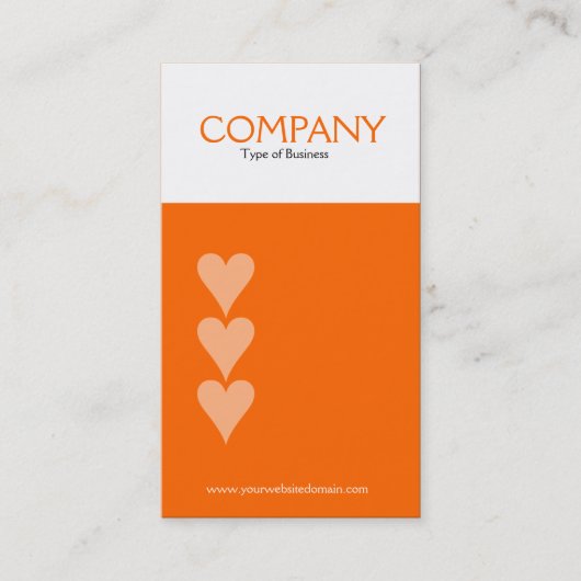 3つのハート(FF6600) 名刺 (正面)