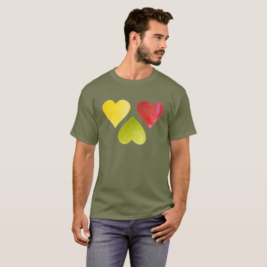 3つのハート Tシャツ (正面フル)