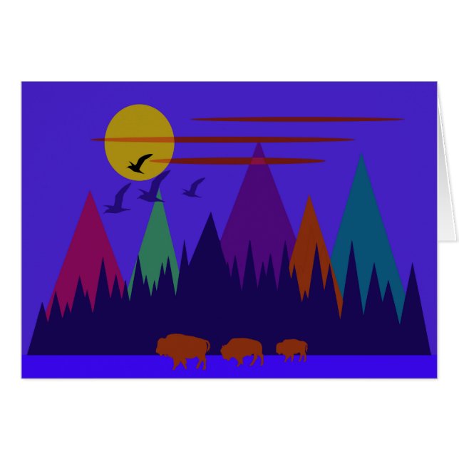 3つのバイソン (正面横)