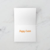 3つのバニーのイースターカード手塗りの芸術 カード (内部)