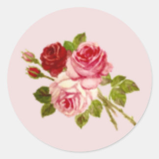 3つのバラのシール ラウンドシール