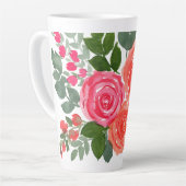 3つのバラ カフェラテマグ (左アングル)