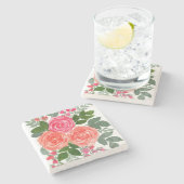 3つのバラ ストーンコースター (横)