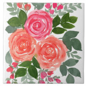 3つのバラ タイル (正面)