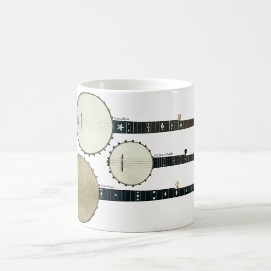 3つのバンジョーのマグ コーヒーマグカップ (中央)