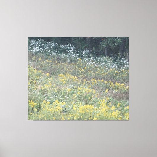 3つのパネルにフィールドの花 キャンバスプリント (正面)