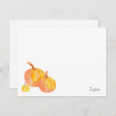 3つのパンプキン ノートカード (正面/裏面)