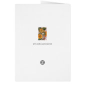 3つのヒマワリの花を絵を描くヒマワリの水彩画 (裏面)