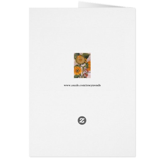 3つのヒマワリの花を絵を描くヒマワリの水彩画 (裏面)