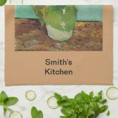 3つのヒマワリの花瓶、ビンセント・ヴァン・ゴッホ キッチンタオル (折り畳み)