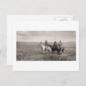 3つのピエガンブラックフットの首長 – ヴィンテージ ポストカード (正面/裏面)