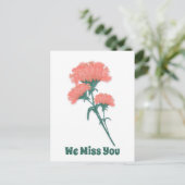 3つのピンクのカーネーション、我々はあなた ポストカード (スタンド正面)