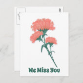 3つのピンクのカーネーション、我々はあなた ポストカード (正面/裏面)