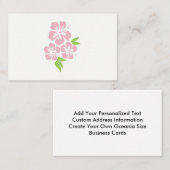 3つのピンクのハイビスカス熱帯花 名刺 (正面/裏面)