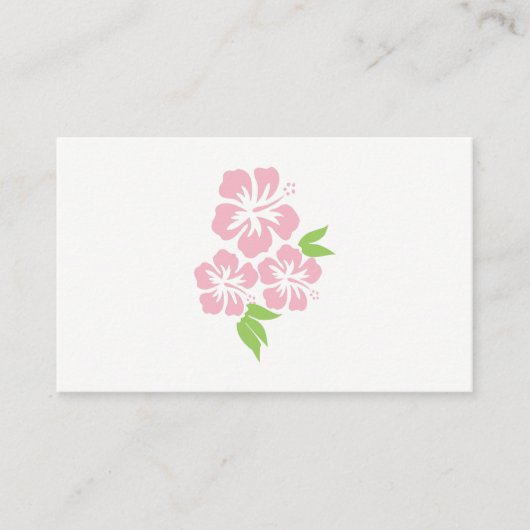 3つのピンクのハイビスカス熱帯花 名刺 (正面)