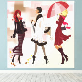 3つのファッションモデルキャンバスプリント キャンバスプリント (インサイチュ (ウッドフロア))