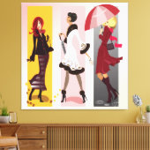 3つのファッションモデル2キャンバスプリント キャンバスプリント (インサイチュ (リビング))