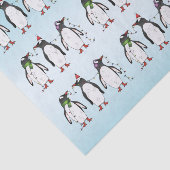 3つのフェスティバルクリスマスペンギンイラストレーション 薄葉紙 (詳細)