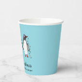 3つのフェスティバルクリスマスペンギンカスタム文字 紙コップ (左)