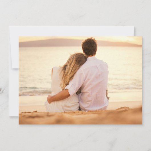 3つのフォトウェディング日付を保存する招待状 セーブザデート (裏面)