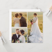 3つのフォトコラージュの挨拶を作成する カード (正面/裏面インサイチュ)