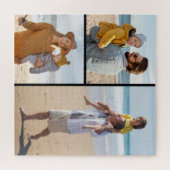 3つのフォトコラージュの挨拶を作成する ジグソーパズル (横)