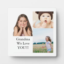 3つのフォトコラージュを作成する |私たちはおばあちゃんを愛している フォトプラーク