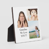 3つのフォトコラージュを作成する |私たちはおばあちゃんを愛している フォトプラーク (正面)