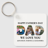 3つのフォトコラージュを作成するHappy Faters day キーホルダー (正面)