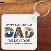 3つのフォトコラージュを作成するHappy Faters day キーホルダー (裏面)