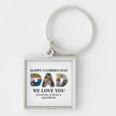 3つのフォトコラージュを作成するHappy Faters day キーホルダー (正面)