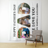 3つのフォトコラージュを作成するHappy Faters day タペストリー (インサイチュ)