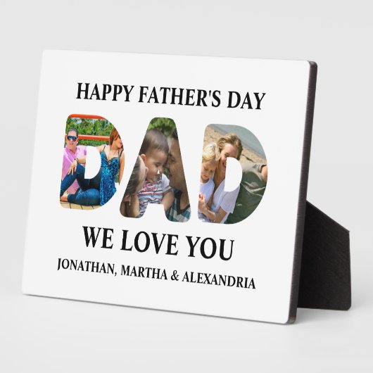 3つのフォトコラージュを作成するHappy Faters day フォトプラーク (側面)