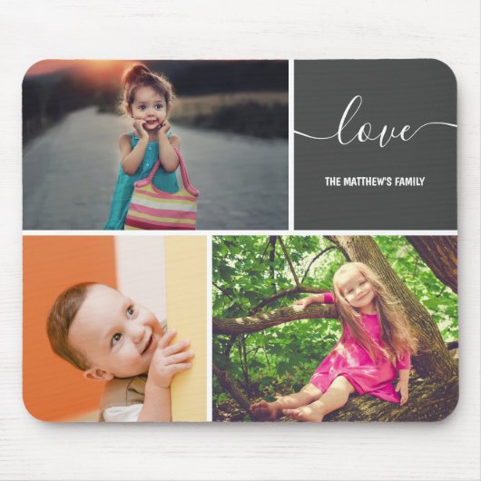 3つのフォトコラージュカスタムのマウスパッド マウスパッド (正面)