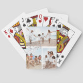 3つのフォトコラージュ名前をカスタムするトランプ トランプ (裏面)