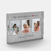 3つのフォトコラージュ最初の母親の日のフォトブロック フォトブロック (左)