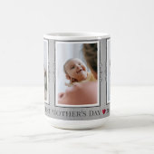 3つのフォトコラージュ最初の母親の日 コーヒーマグカップ (中央)
