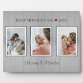 3つのフォトコラージュ最初の母親の日 フォトプラーク (正面)