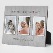 3つのフォトコラージュ最初の母親の日 フォトプラーク (側面)
